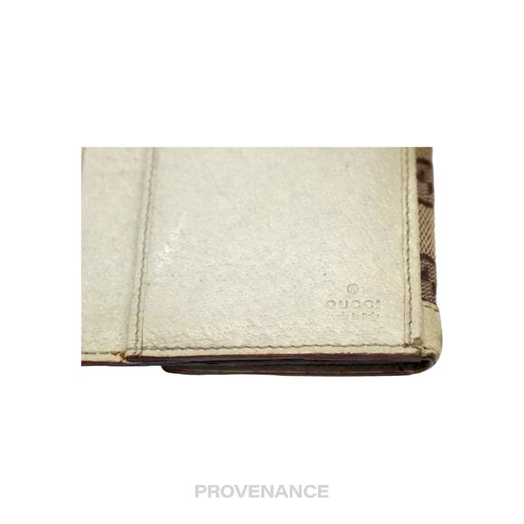 🔴 Gucci GG Canvas Long Wallet - White with Web - Picture 7 of 8